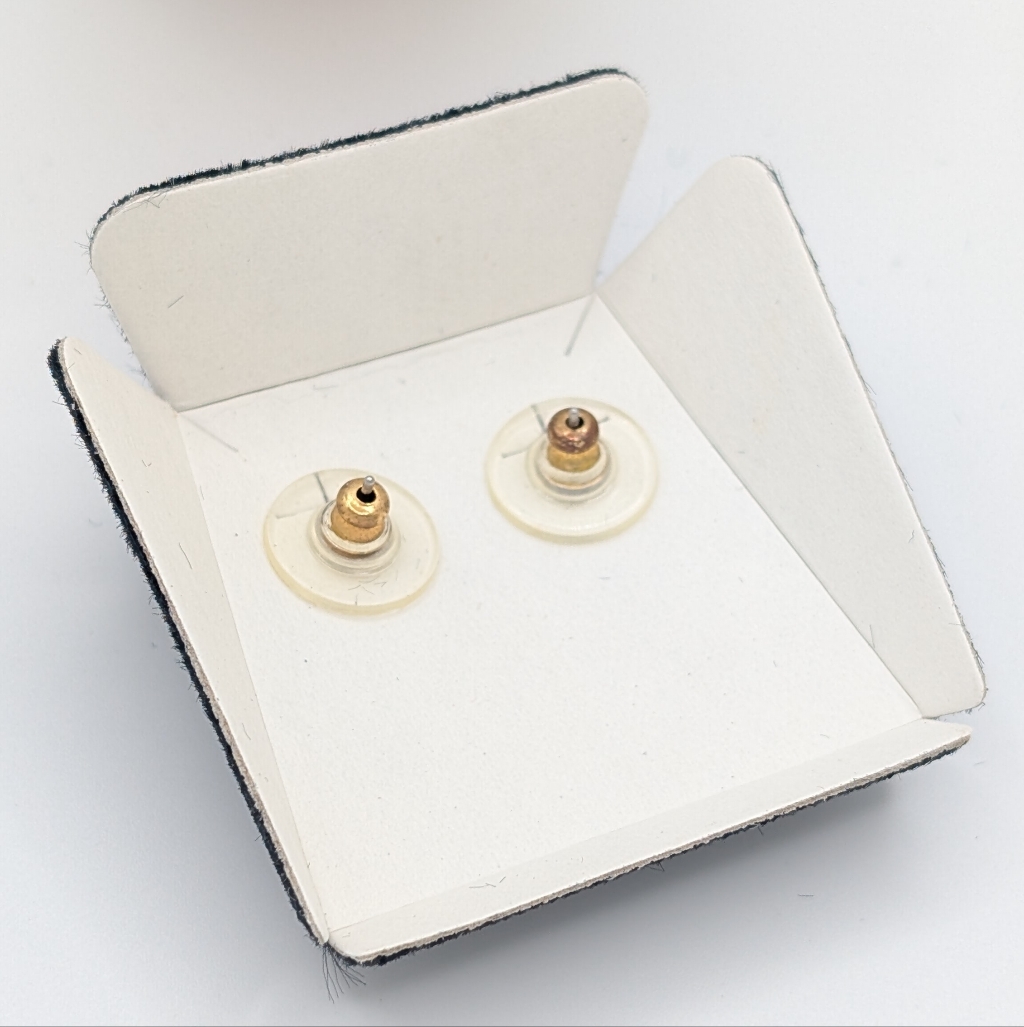 Vintage Crushed Natural Opal And Swarovski Crystal Earrings New — image 5 of 7